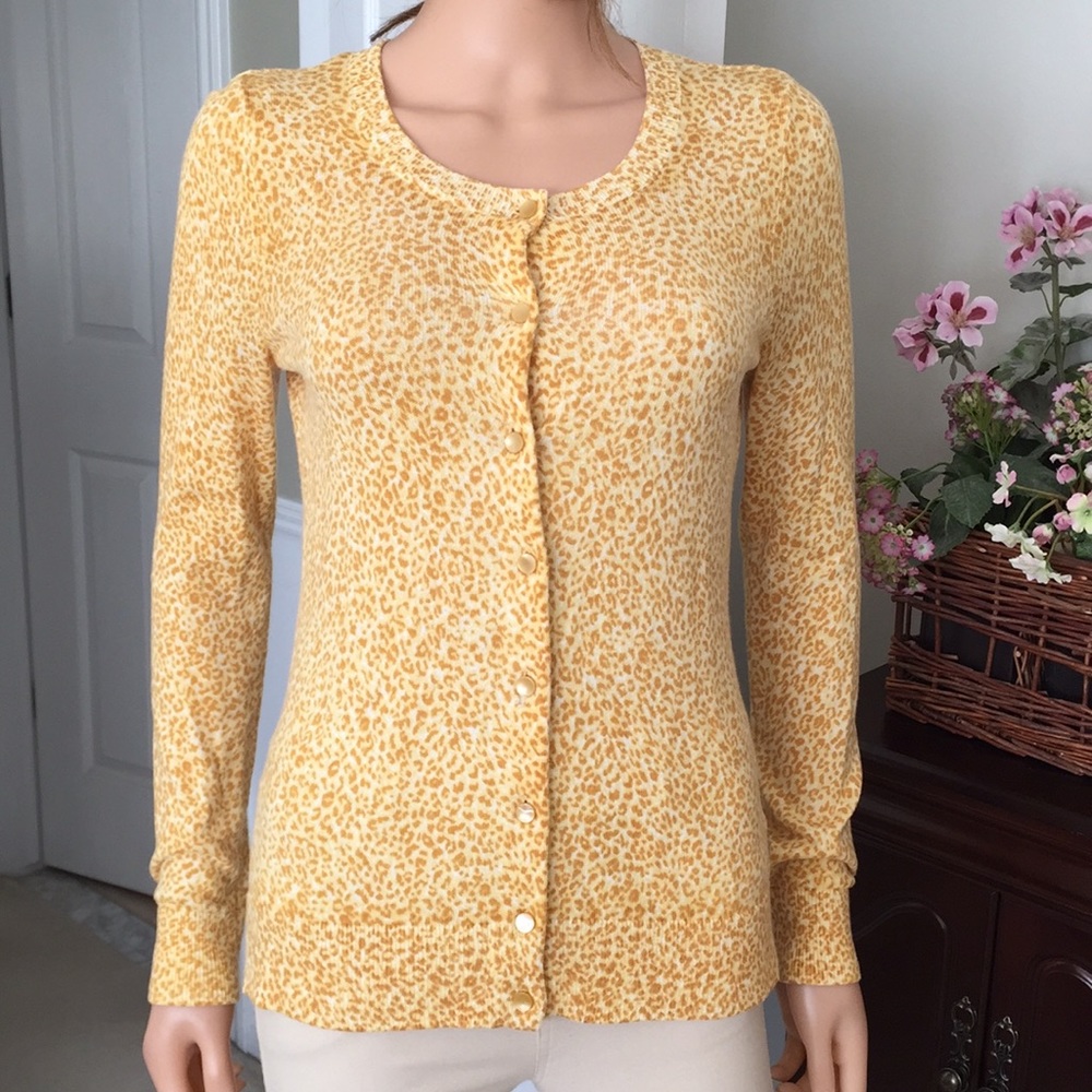 Talbots Yellow Button Down Sweater - image 3